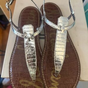 Sam Edelman Silver Metallic Sandals